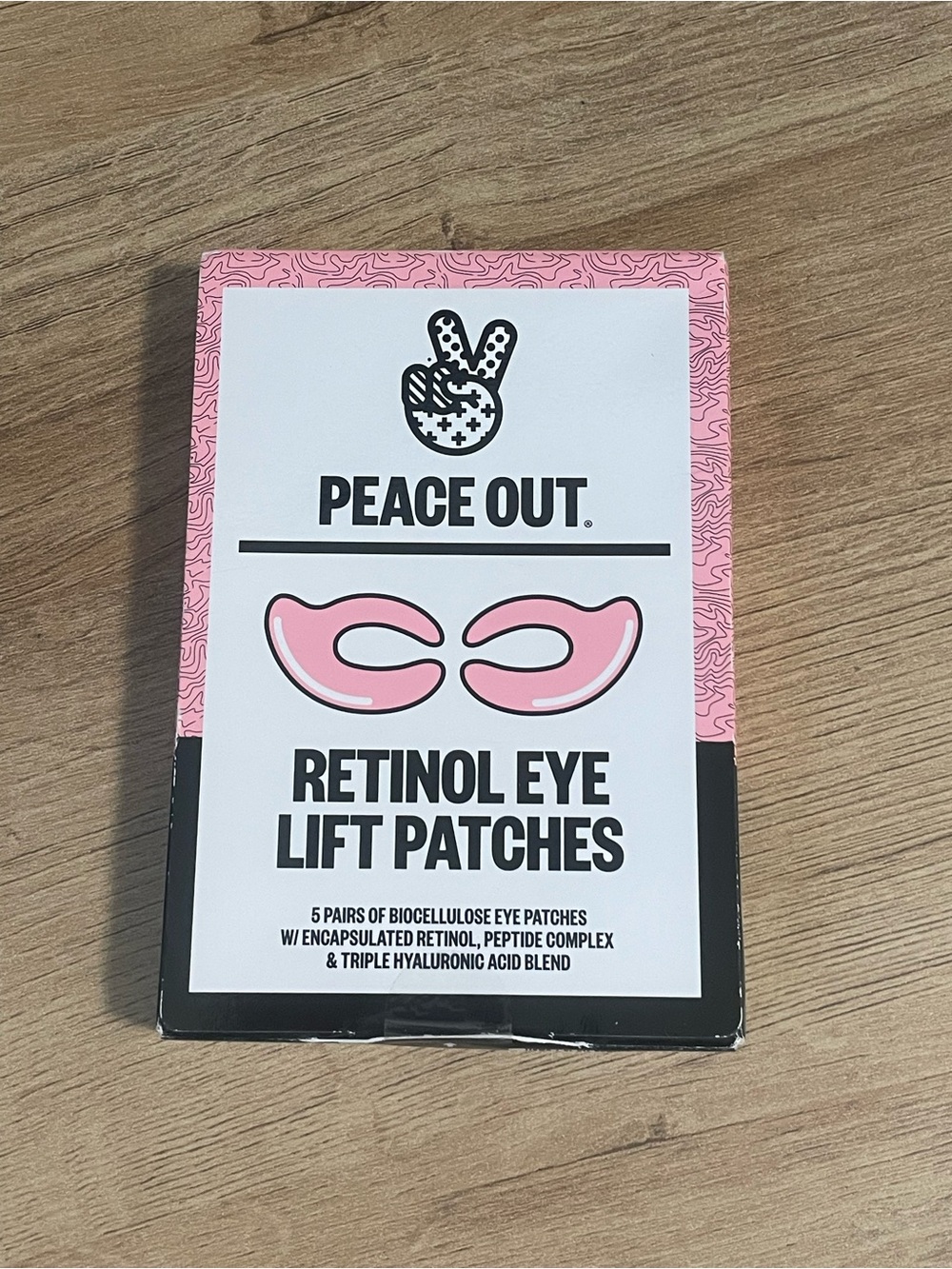 Peace Out Retinol Eye Lift Patches
5 pairs of biocellulose eye patches
